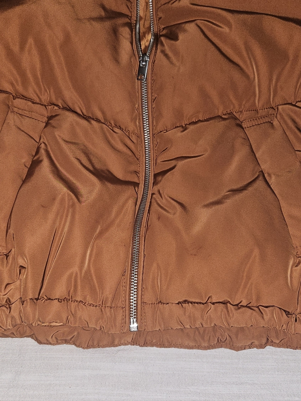 H&M Divided Brown Puffer Jacket, Size XS, Short, Pockets, Very Good Condition - Picture 12 of 12